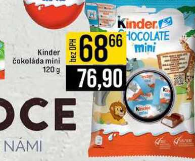 Kinder čokoláda mini 120 g 