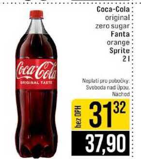 Coca-Cola original zero sugar Fanta orange Sprite 2l