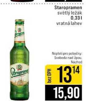 Staropramen světlý ležák 0,33l