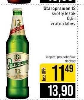Staropramen 12 světlý ležák 0,5l