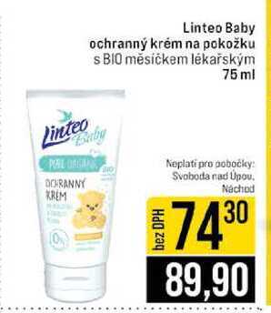 Linteo Baby ochranný krém na pokožku s BIO měsíčkem lékařským 75 ml 