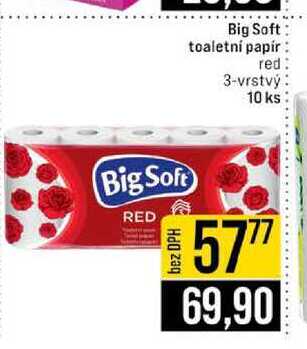 Big Soft toaletní papír red 3-vrstvý 10 ks 