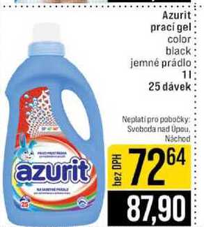 Azurit prací gel color black jemné prádlo 11 25 dávek