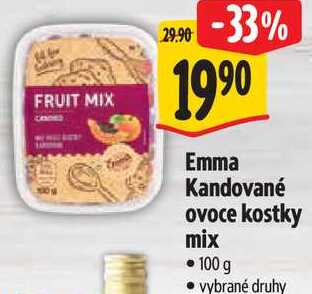 Emma Kandované ovoce kostky mix, 100 g 