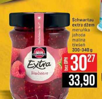 Schwartau extra džem meruňka jahoda malina třešeň 300-340 g 