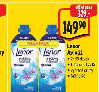   Lenor Aviváž   2× 59 dávek  