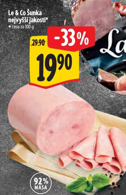 Le & Co Šunka nejvyšší jakosti 100 g