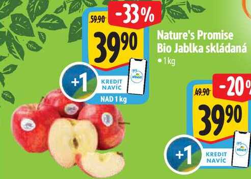 Nature's Promise Bio Jablka skládaná, 1 kg