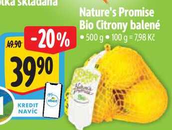 Nature's Promise Bio Citrony balené, 500 g