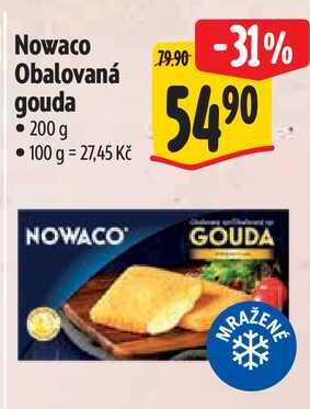 Nowaco Obalovaná gouda, 200 g 