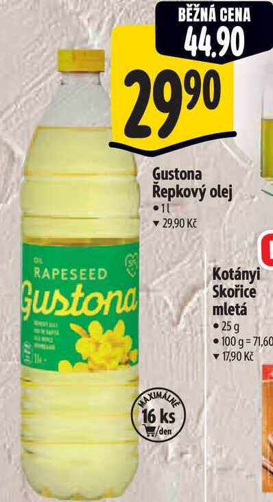 Gustona Řepkový olej, 1 l