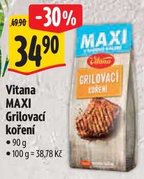 Vitana MAXI Grilovací koření, 90 g