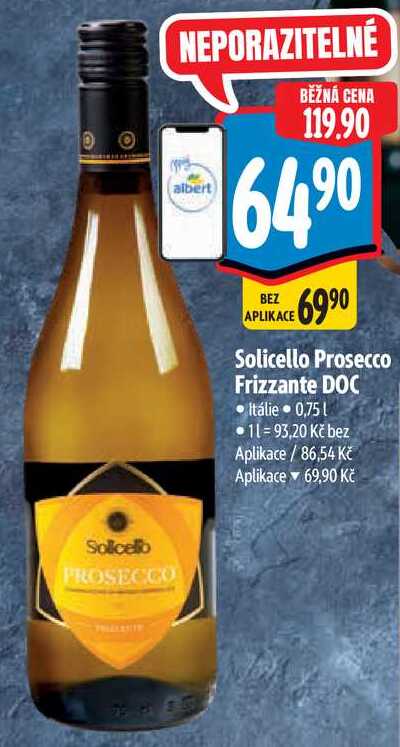 Solicello Prosecco Frizzante DOC, 0,75 l