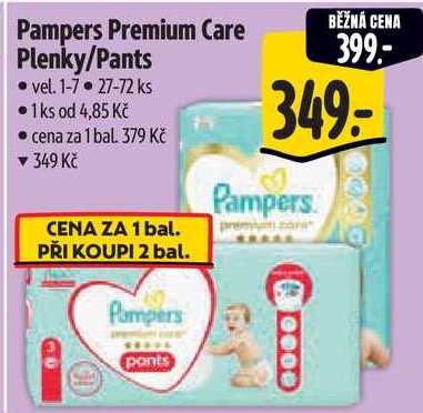 Pampers Premium Care Plenky/Pants, 27-72 ks