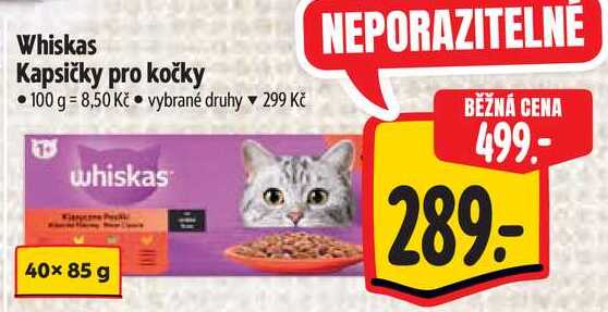 Whiskas Kapsičky pro kočky, 40x 85 g