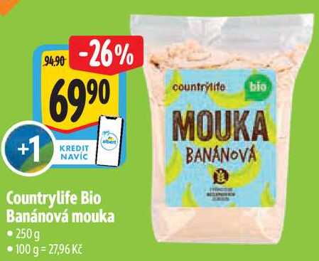 Countrylife Bio albert Banánová mouka, 250 g