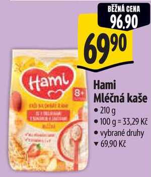 Hami Mléčná kaše, 210 g
