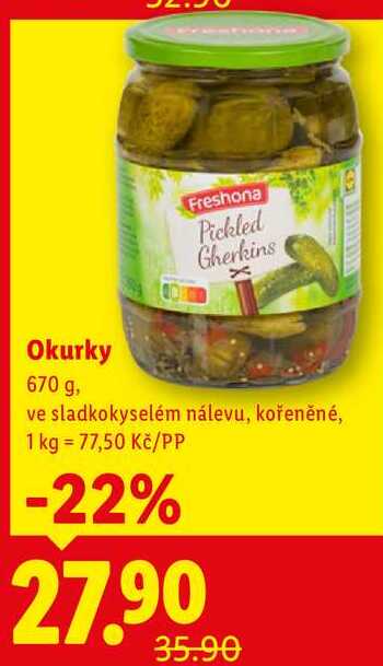 Okurky, 670 g