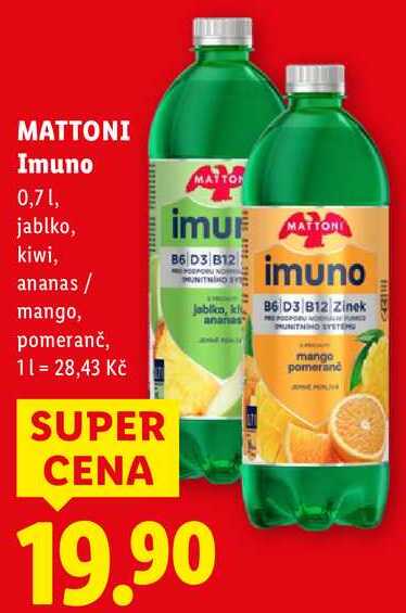 MATTONI Imuno, 0,7 l