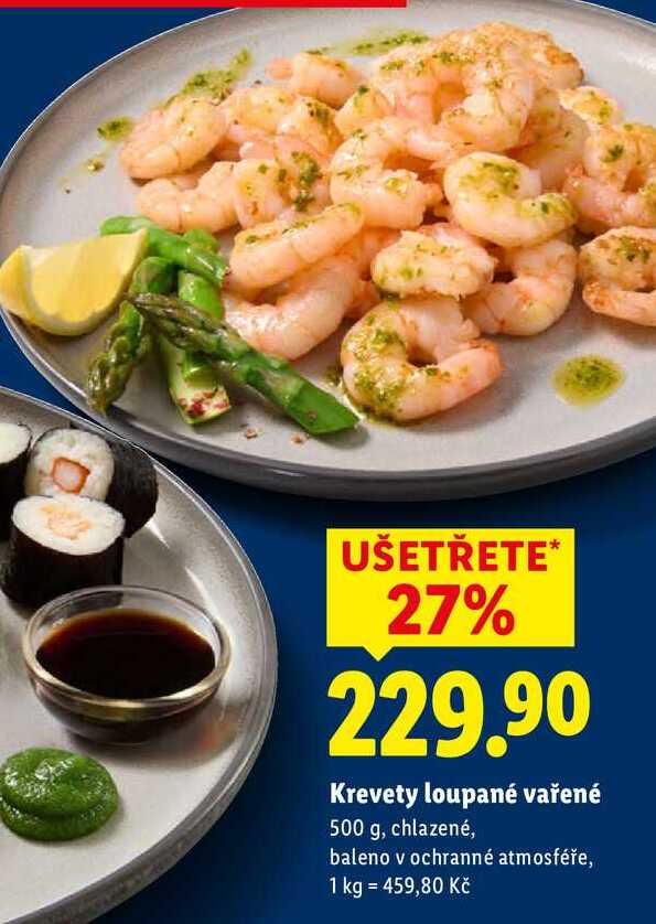 Krevety loupané vařené, 500 g