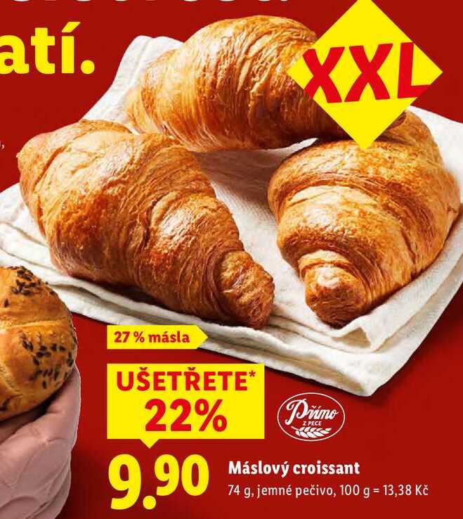 Máslový croissant, 74 g