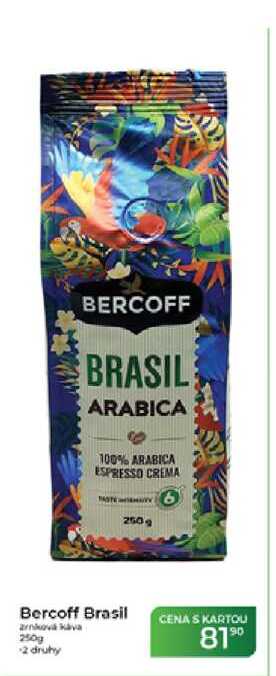 Bercoff Brasil zrnková káva 250g