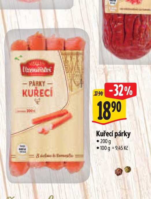   Kuřecí párky 200 g  
