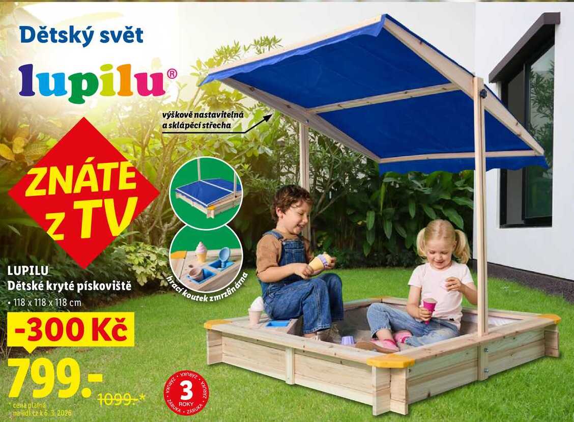 LUPILU Dětské kryté pískoviště 