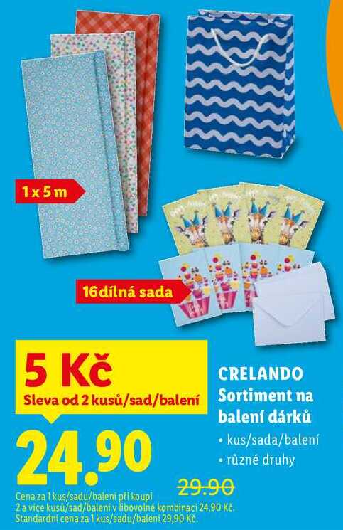 CRELANDO Sortiment na balení dárků