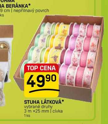 STUHA LÁTKOVÁ vybrané druhy 3 m x25 mm cívka 1ks 