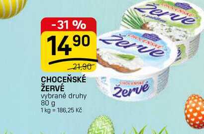 CHOCEŇSKÉ ŽERVÉ vybrané druhy 80 g