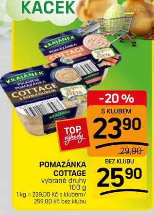 POMAZÁNKA COTTAGE vybrané druhy 100 g