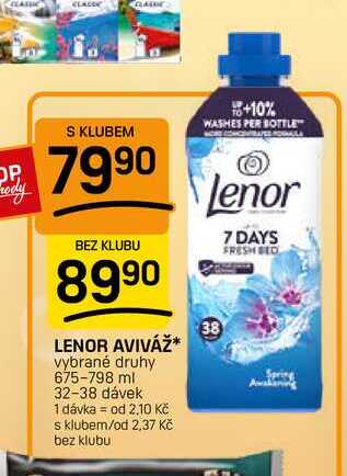 LENOR AVIVÁŽ vybrané druhy 675-798 ml