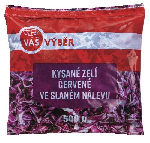 VÁŠ VÝBĚR Zelí kysané červené, 500 g