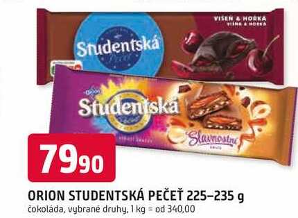 ORION STUDENTSKÁ PEČEŤ 225-235 g