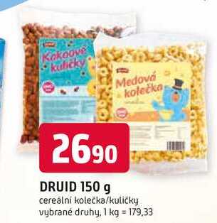 DRUID 150 g cereální kolečka/kuličky 