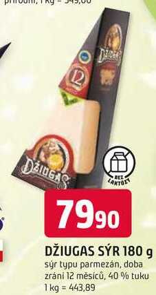 DŽIUGAS SÝR 180 g sýr typu parmezán