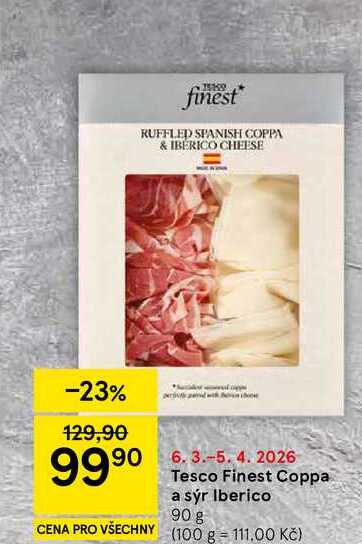 Tesco Finest Coppa a sýr Iberico, 90 g 
