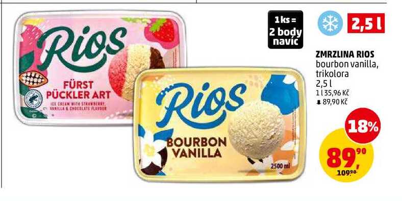 ZMRZLINA RIOS bourbon vanilla, trikolora, 2,5 l