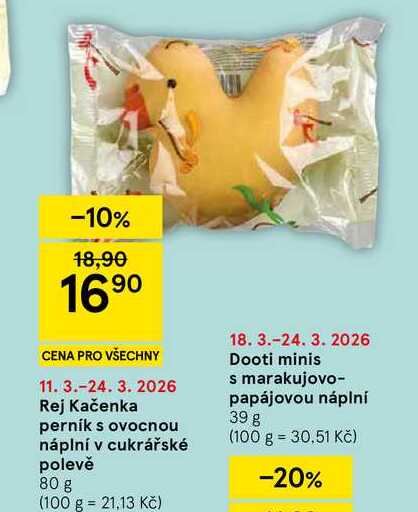 Rej Kačenka perník s ovocnou náplní v cukrářské polevě, 80 g