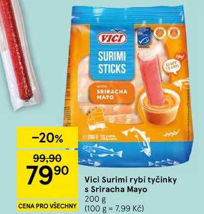 Vici Surimi rybí tyčinky s Sriracha Mayo, 200 g