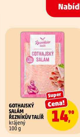 GOTHAJSKÝ SALÁM ŘEZNÍKŮV TALÍŘ, 100 g