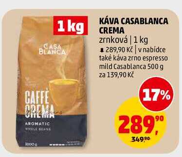 KÁVA CASABLANCA CREMA zrnková, 1 kg