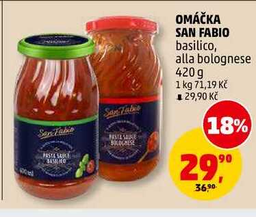 OMÁČKA SAN FABIO basilico, alla bolognese, 420 g