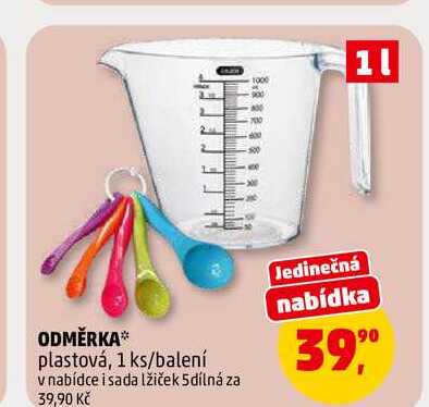 ODMĚRKA, 1 ks