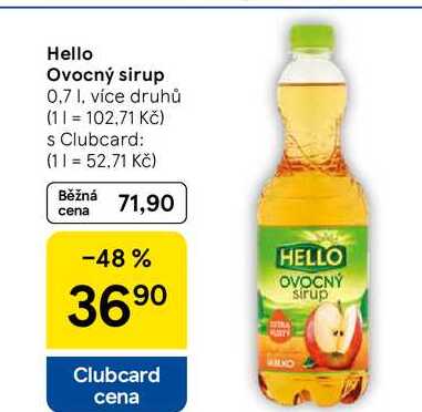 Hello Ovocný sirup, 0.7 l