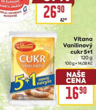 Vitana Vanilinový cukr 5+1 120 g