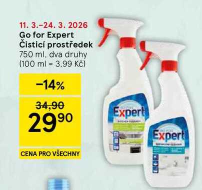 Go for Expert Čisticí prostředek, 750 ml, dva druhy 