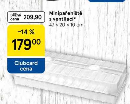 Minipařeniště s ventilaci, 47 x 20 x 10 cm 