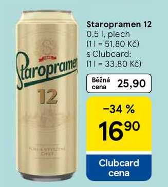 Staropramen 12, 0.5 l, plech 